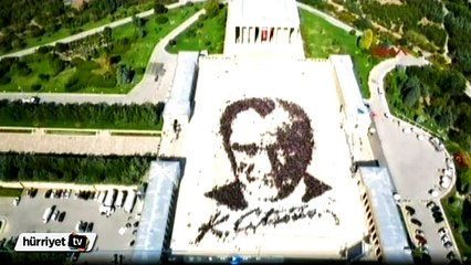 Anıtkabir'de 6 bin kişiyle en büyük Atatürk portresi