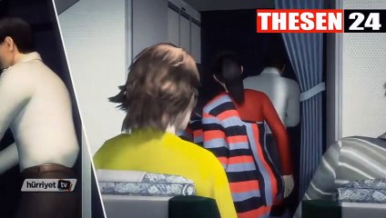 Düşen uçağın animasyonu