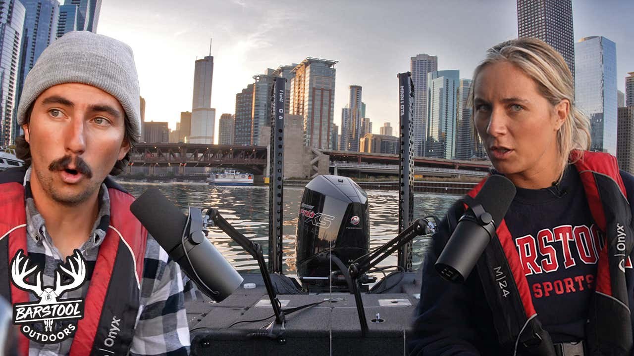 A Fisherman Caught On A Giant Inflatable In The Chicago River!