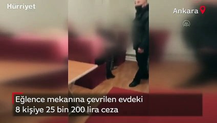Eğlence mekanına çevrilen eve polis baskını