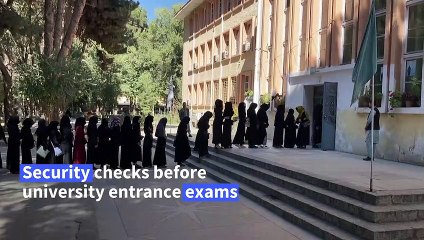 Afghan girls take university exams two weeks after classroom attack