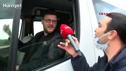 'Corona Virüs denetimi' kuyruğuna girmemek için ters yönde ilerlediler