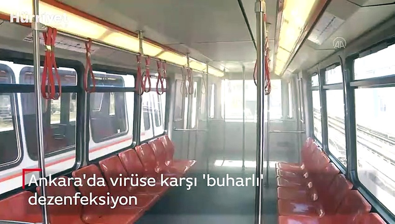 Ankara metrolarında, ilk kez buharla dezenfeksiyon yapıldı