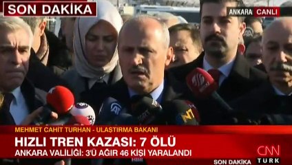 Ulaştırma Bakanı'ndan Ankara'daki YHT kazasıyla ilgili ilk açıklama