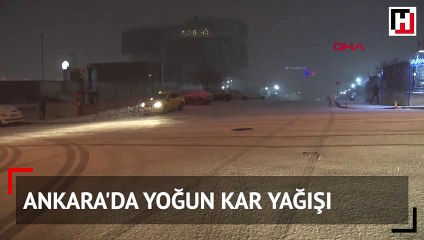 Ankara'da yoğun kar yağışı