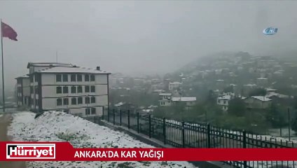 Ankara'ya Nisan ayında kar sürprizi