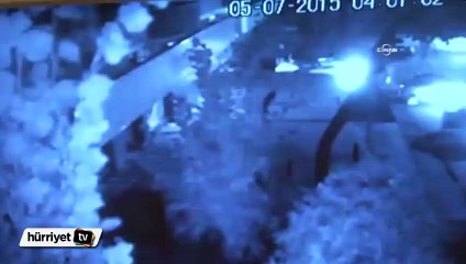 Ankara’da market soygunu güvenlik kamerasında