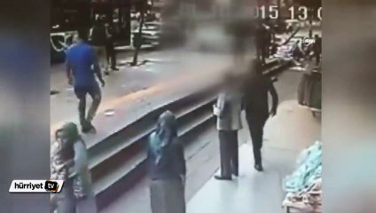 Otobüs faciası sonrası yaşanan  panik  güvenlik kamerasında