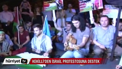 Murat Kekilli'den İsrail protestosuna gitarlı destek