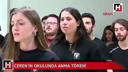 Ceren Özdemir'in okulunda anma töreni