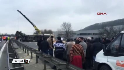 TEM Otoyolu'nda kaza Ankara yönü kapandı