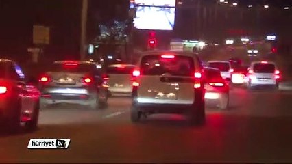 Dur ikazına uymayan sürücü kapanla durduruldu