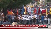 KIZILAY'A YÜRÜMEK İSTEYEN GRUBA POLİS MÜDAHALESİ