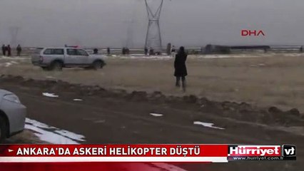 ANKARA'DA ASKERİ HELİKOPTER DÜŞTÜ: 4 ŞEHİT