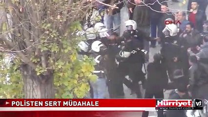 POLİSTEN SERT MÜDAHALE