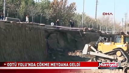 ODTÜ YOLU ÇÖKTÜ