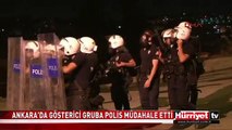 ANKARA'DA GÖSTERİCİ GRUBA POLİS MÜDAHALE ETTİ
