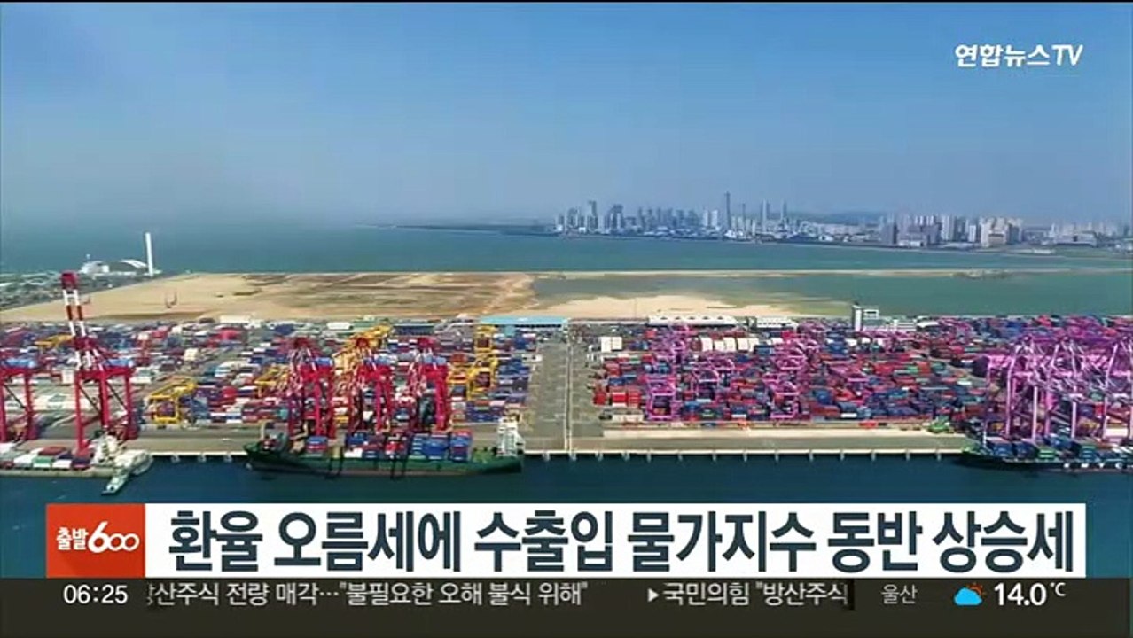 환율 오름세에 수출입물가지수 동반 상승