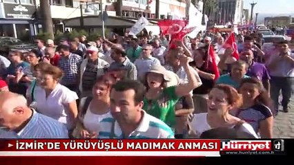 İZMİR'DE YÜRÜYÜŞLÜ MADIMAK ANMASI