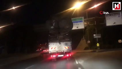 Trafik polisinden kamyon sürücüsüne ‘Nereye böyle’ anonsu