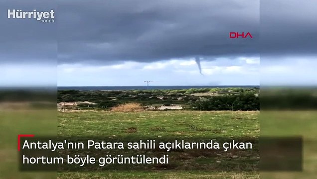 Antalya’nın Kaş ilçesi açıklarında dev hortum