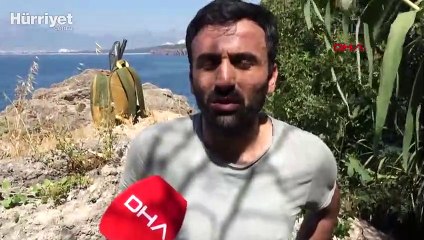 Antalya'da falezlerde Roma dönemine ait heykelcik bulundu