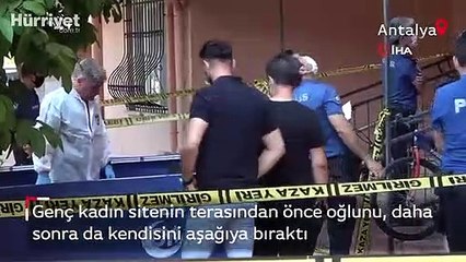 Önce 1 yaşındaki oğlunu sonra kendini 10. kattan aşağıya bıraktı