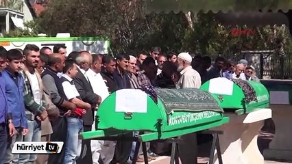 Evde ölü bulunan anne ve ikiz kızları defnedildi