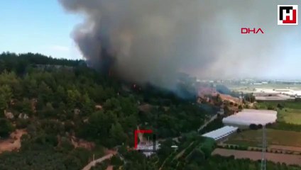 Perge Antik Kenti yakınında orman yangını