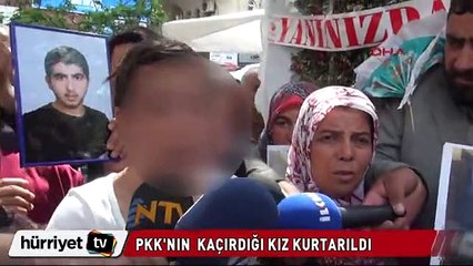 Dağdan kurtarılan kız eylem yapan annelere sarıldı