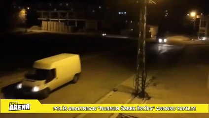 Polis aracından "Dursun Özbek istifa" anonsu yapıldı