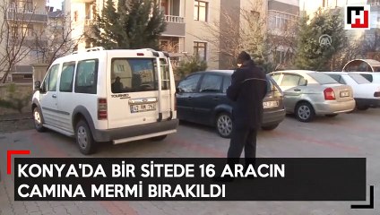 Site otoparkındaki 16 aracın üzerine mermi bırakıldı