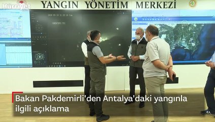 Bakan Pakdemirli'den Antalya'daki yangınla ilgili açıklama