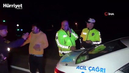 Alkollü sürücü kazayı anlattı, herkesi güldürdü