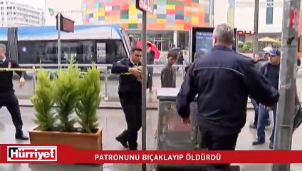 Kafede dehşet anları... Patronunu bıçaklayıp öldürdü