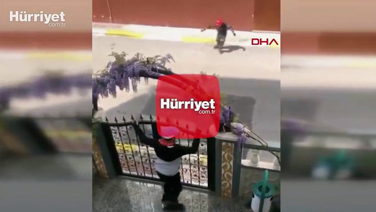 Antalya'da güldüren kaykay videosu