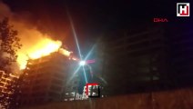 Antalya'da inşaat halindeki binada yangın