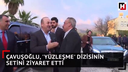 Çavuşoğlu 'Yüzleşme' dizisinin setini ziyaret etti