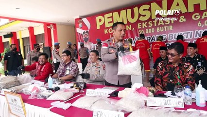 Kapolresta Barelang Gelar Pemusnahan Barang Bukti Beberapa Jenis Narkotika