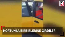 Hortumla birbirlerine girdiler