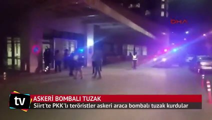 Siirt'te askeri araca bombalı tuzak