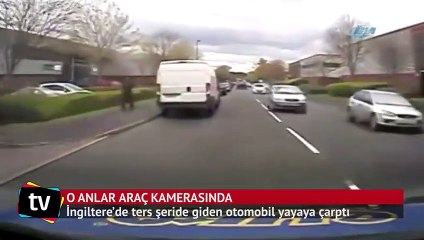 Talihsiz yayaya ters yöne giren araç çarptı