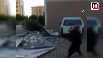 Apartmanın dış cephesinin çökme anı kamerada