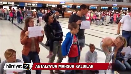 Rus turistler Antalya'da mahsur kaldı