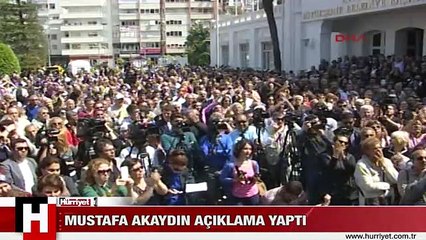 Mustafa Akaydın Belediye önünde açıklama yaptı