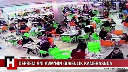 DEPREM ANINDAKİ PANİK AVM'NİN GÜVENLİK KAMERASINDA