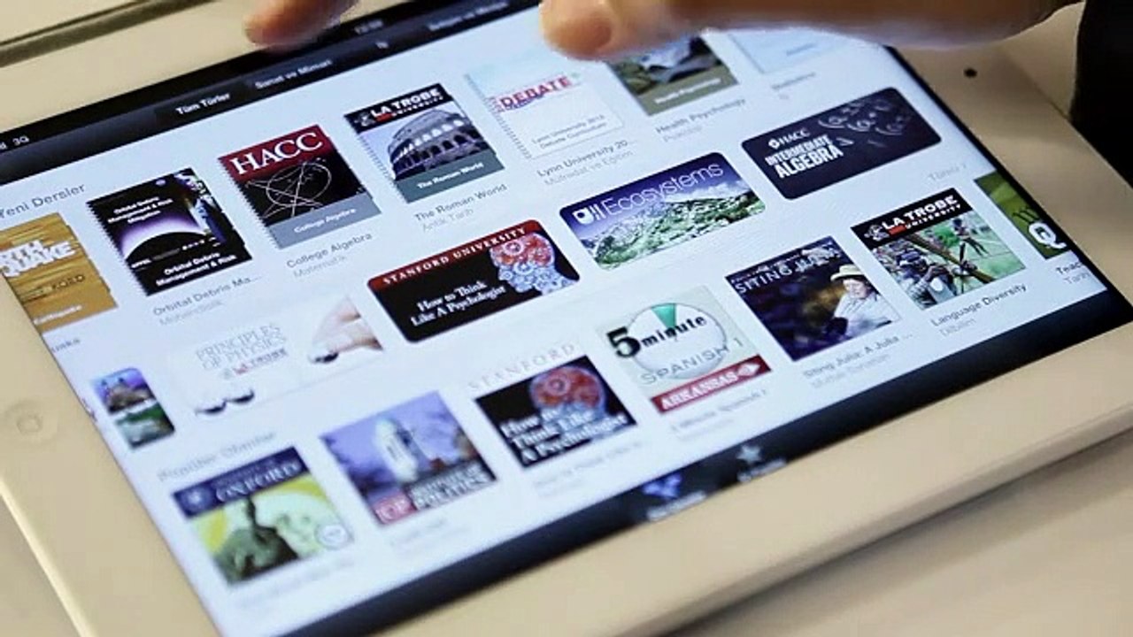iTunes U ile pek çok konuda iPad üzerinden ders...