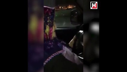 İlk kez araba süren Kastamonulu teyze kahkahaya boğdu!
