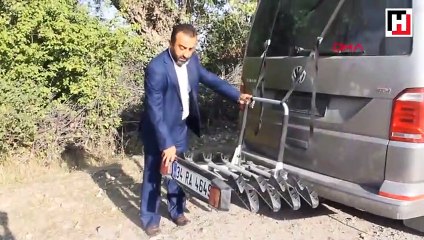 Minibüsün arkasına bağlı yolculukta sürücüye gözaltı