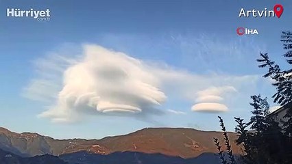 Artvin’de gökyüzünde ilginç görüntü